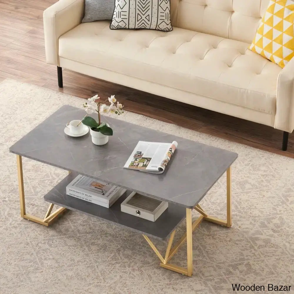 Kezziaz Coffee And Center Table Gray