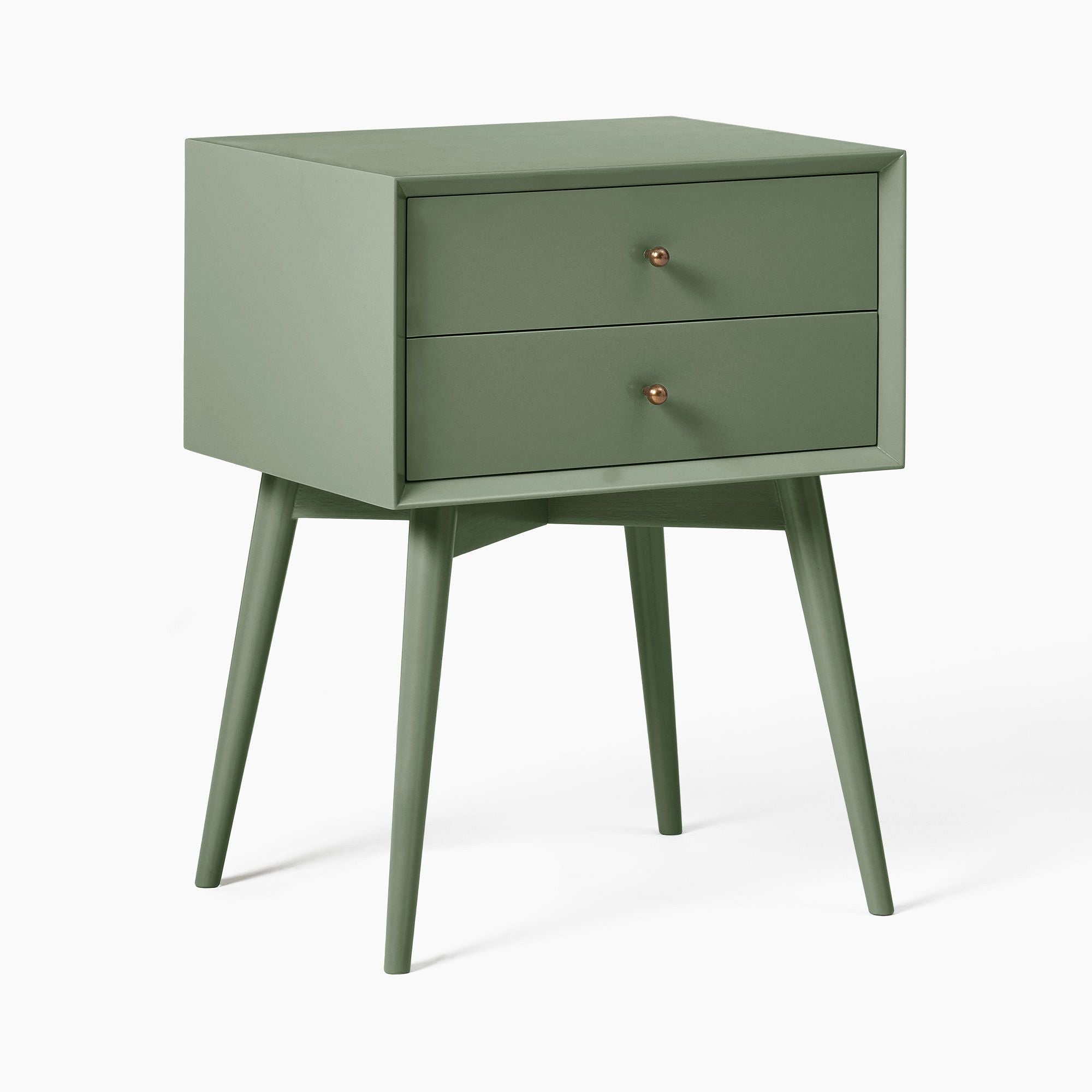 Kolerg Mid-Century Painted Bedside Table - Wooden Bazar