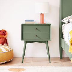 Kolerg Mid-Century Painted Bedside Table - Wooden Bazar