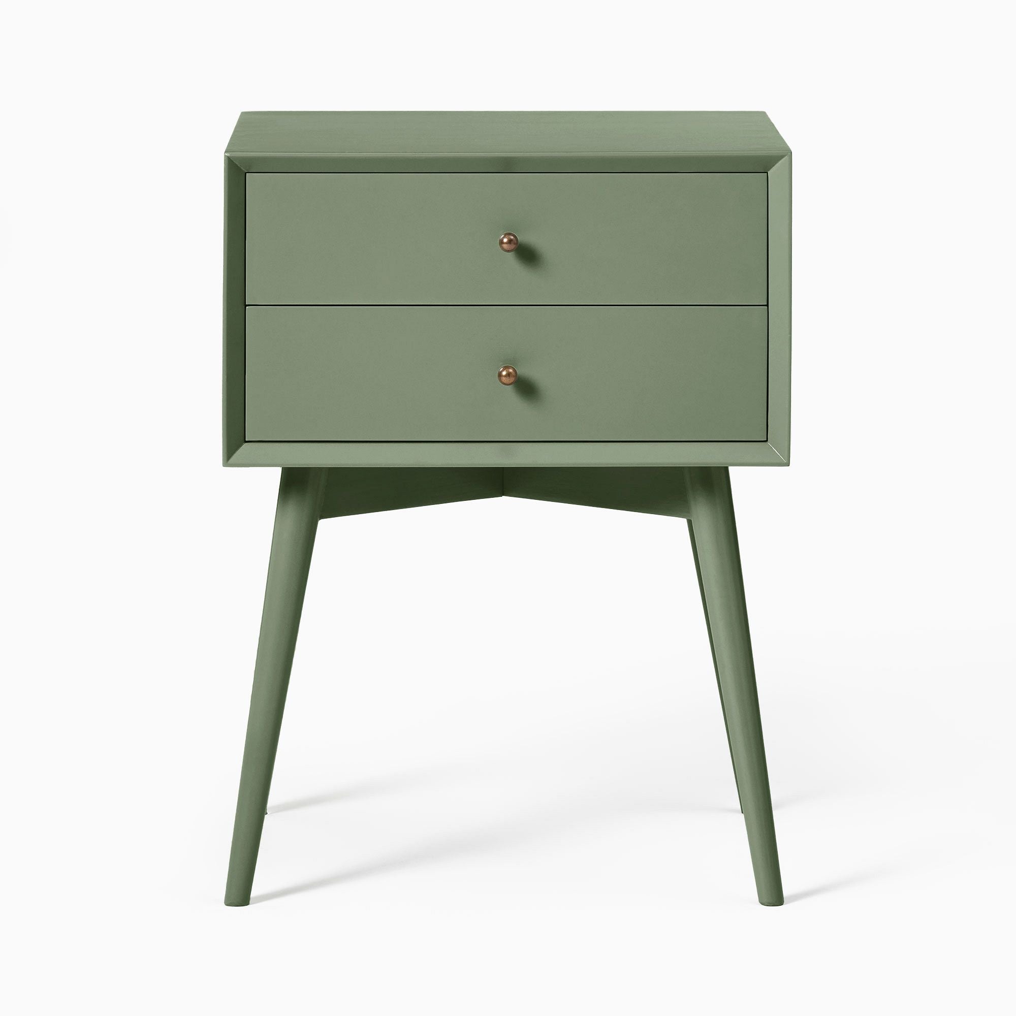 Kolerg Mid-Century Painted Bedside Table - Wooden Bazar