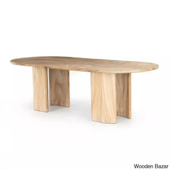 Kingsley Natural Solid Wood Dining Table With Innovative Design