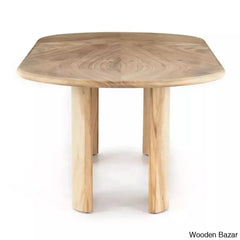 Kingsley Natural Solid Wood Dining Table With Innovative Design