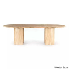Kingsley Natural Solid Wood Dining Table With Innovative Design
