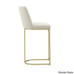 Kingsto Upholstered Counter And Bar Stool With Metal Frame (Set Of 2)