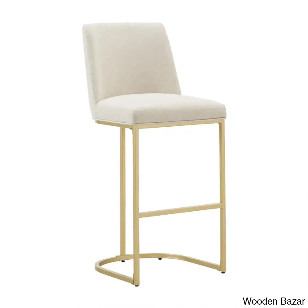 Kingsto Upholstered Counter And Bar Stool With Metal Frame (Set Of 2)