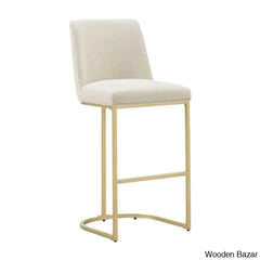 Kingsto Upholstered Counter And Bar Stool With Metal Frame (Set Of 2)
