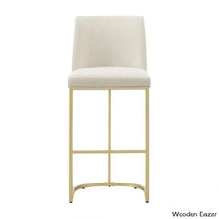 Kingsto Upholstered Counter And Bar Stool With Metal Frame (Set Of 2)