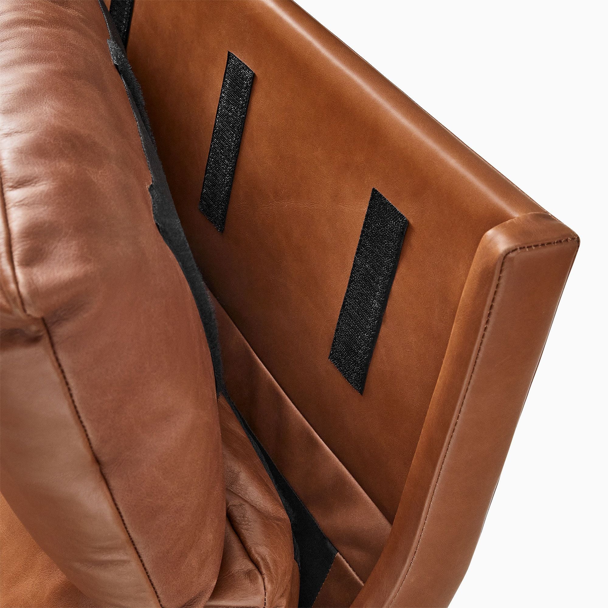 Bapik Leather Chair - Wooden bazar