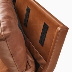 Bapik Leather Chair - Wooden bazar