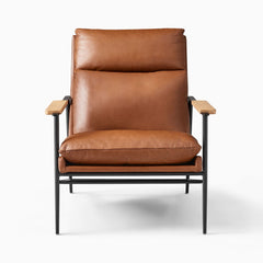 Bapik Leather Chair - Wooden bazar