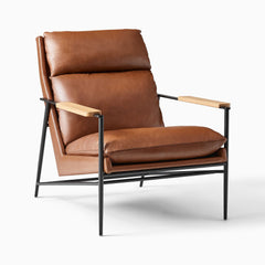 Bapik Leather Chair - Wooden bazar