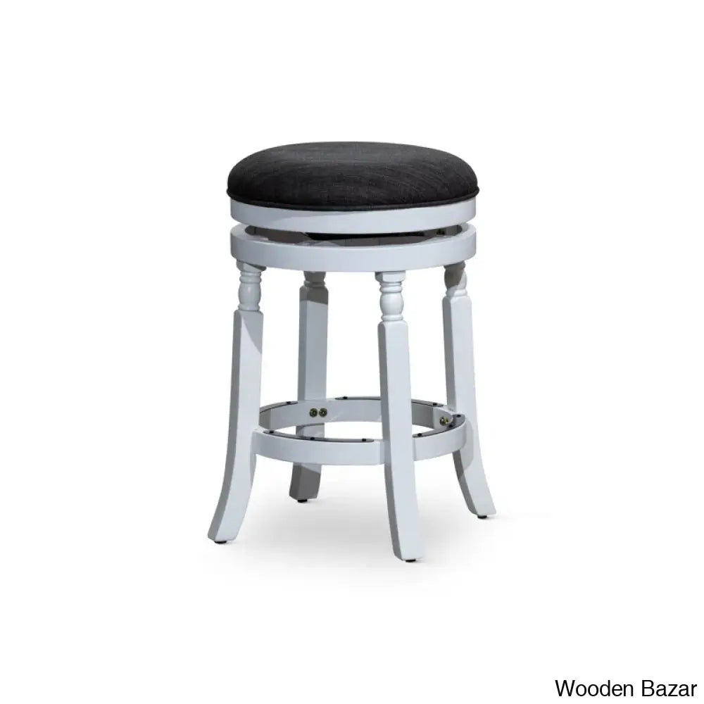 Kintzelo Swivel Upholstered Counter And Bar Stool With Solid Wood Frame