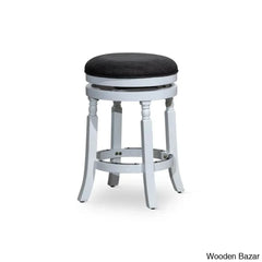 Kintzelo Swivel Upholstered Counter And Bar Stool With Solid Wood Frame