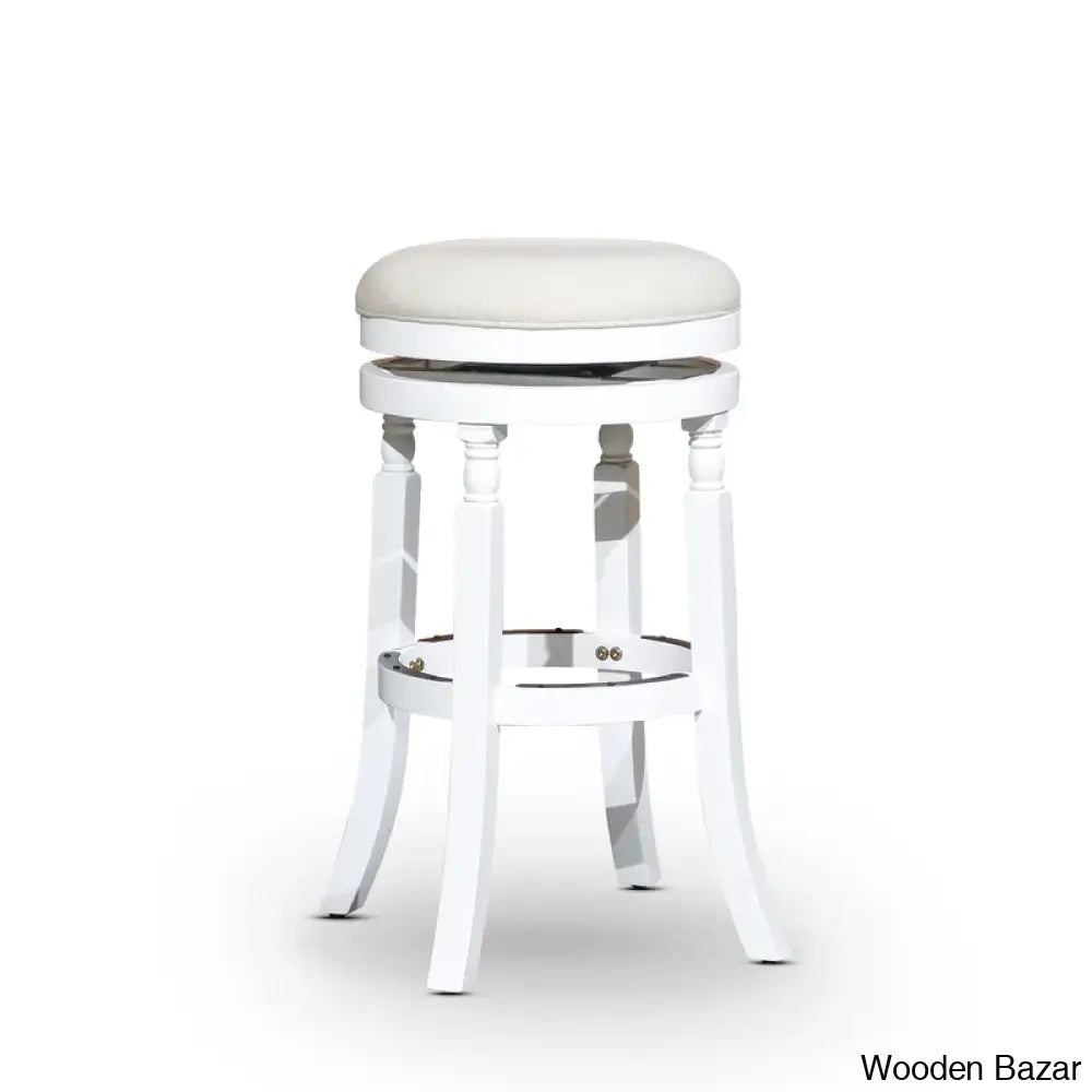 Kintzelo Swivel Upholstered Counter And Bar Stool With Solid Wood Frame