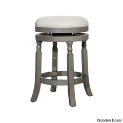 Kintzelo Swivel Upholstered Counter And Bar Stool With Solid Wood Frame