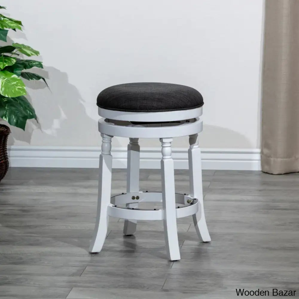 Kintzelo Swivel Upholstered Counter And Bar Stool With Solid Wood Frame