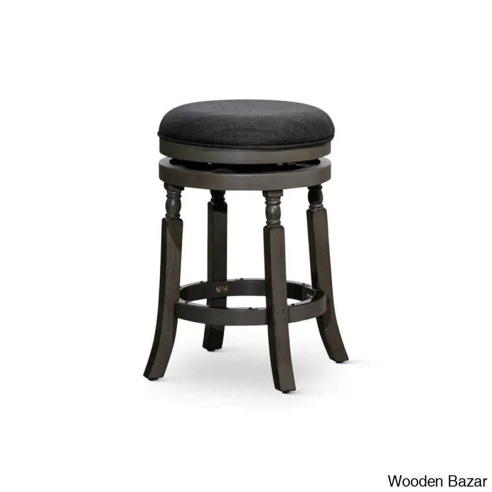 Kintzelo Swivel Upholstered Counter And Bar Stool With Solid Wood Frame