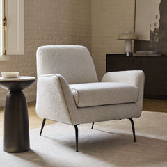 Acilox Arm Chair With Contrast Piping - Wooden bazar