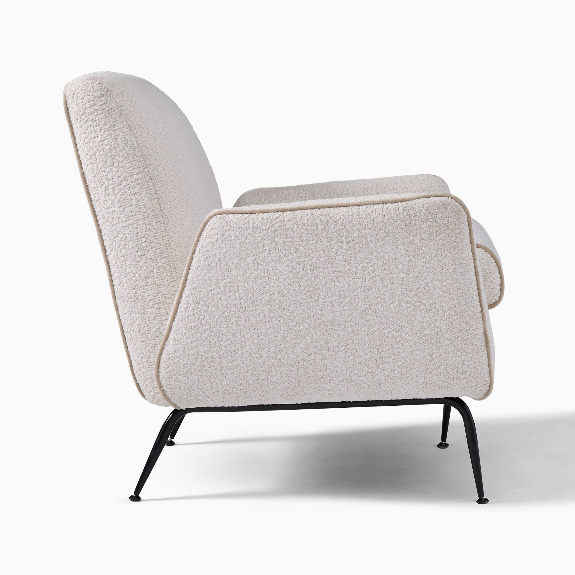 Acilox Arm Chair With Contrast Piping - Wooden bazar