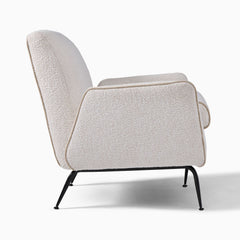 Acilox Arm Chair With Contrast Piping - Wooden bazar