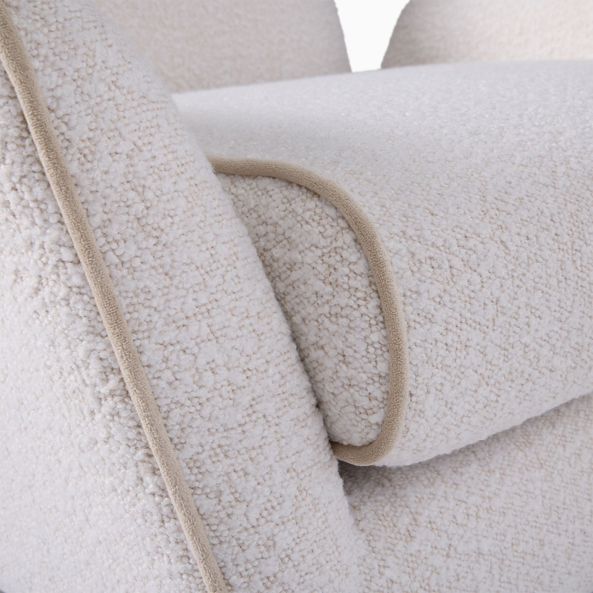 Acilox Arm Chair With Contrast Piping - Wooden bazar