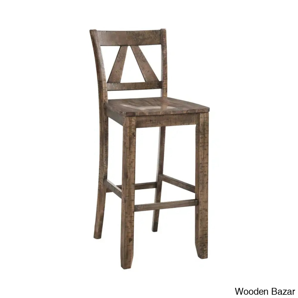 Kirchnero Swivel Solid Wood 30’’ Counter And Bar Stool