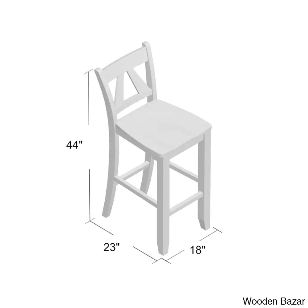 Kirchnero Swivel Solid Wood 30’’ Counter And Bar Stool