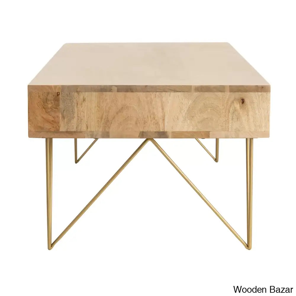 Kirke Solid Wood Top Coffee And Center Table