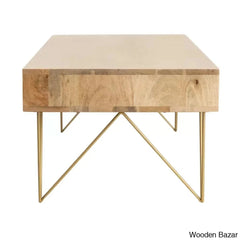 Kirke Solid Wood Top Coffee And Center Table