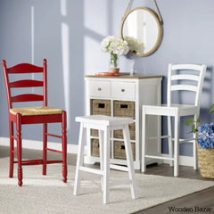Kirkwoodo Swivel Solid Wood Counter And Bar Stool