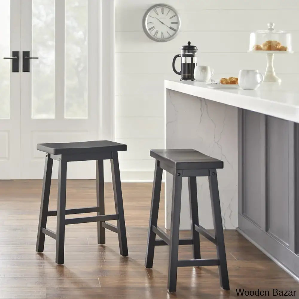 Kirkwoodo Swivel Solid Wood Counter And Bar Stool