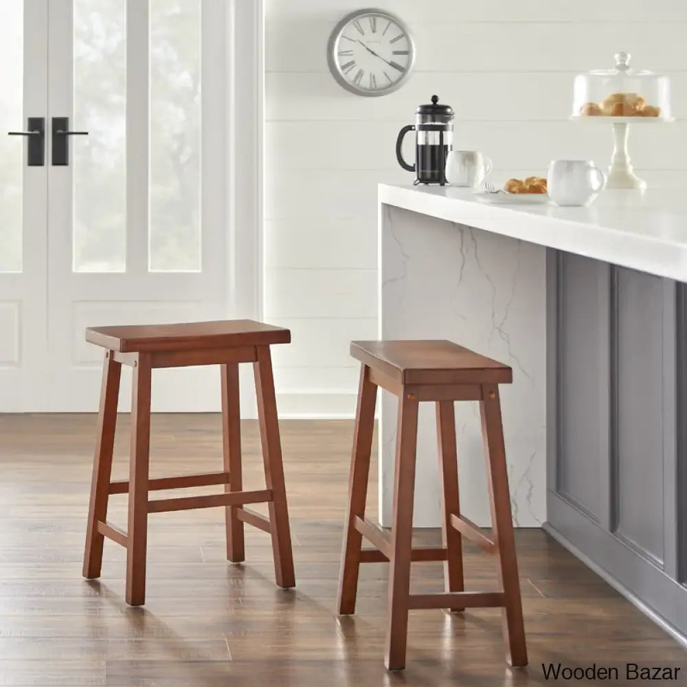 Kirkwoodo Swivel Solid Wood Counter And Bar Stool