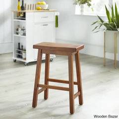 Kirkwoodo Swivel Solid Wood Counter And Bar Stool Chestnut / (24’’ Seat Height)