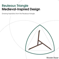 Kirmanda Triangle Coffee And Center Table Solid Rubber Wood Legs，Cocktail With Tempered Glass