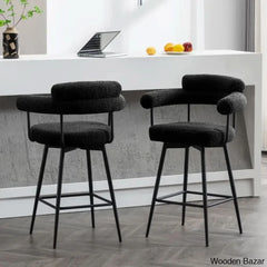 Kiylano Swivel 26.7’’ Counter Stool - Wooden Bazar