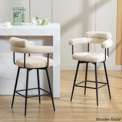 Kiylano Swivel 26.7’’ Counter Stool - Wooden Bazar