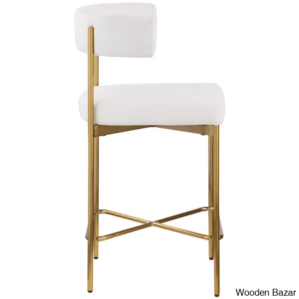 Klaaso Upholstered 26.25’’ Counter And Bar Stool With Metal Frame (Set Of 2)