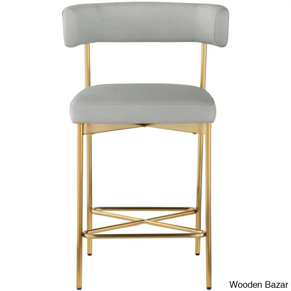 Klaaso Upholstered 26.25’’ Counter And Bar Stool With Metal Frame (Set Of 2)