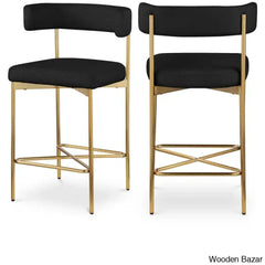 Klaaso Upholstered 26.25’’ Counter And Bar Stool With Metal Frame (Set Of 2)
