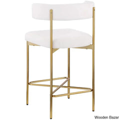 Klaaso Upholstered 26.25’’ Counter And Bar Stool With Metal Frame (Set Of 2)