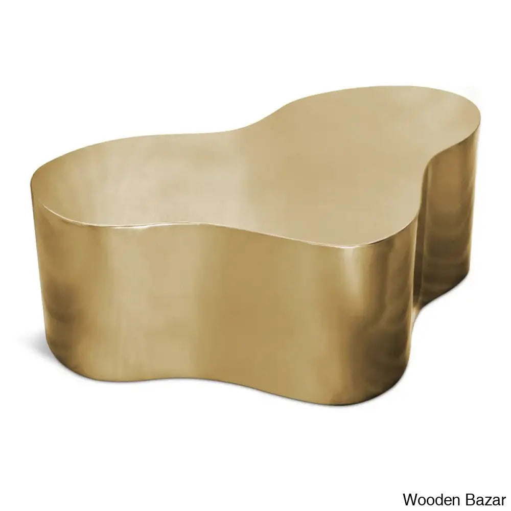 Kleen Coffee And Center Table Brushed Gold