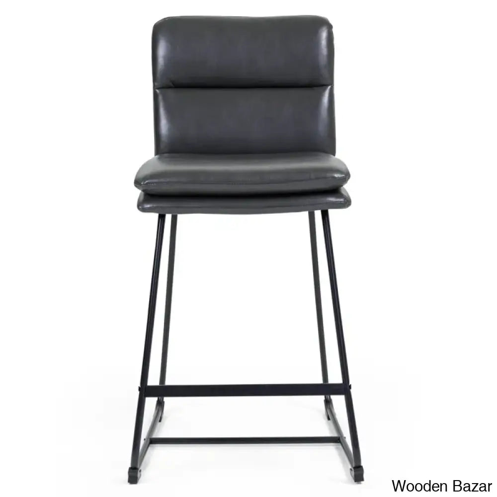 Klingbeilm Swivel Upholstered Counter And Bar Stool With Metal Frame (Set Of 2)