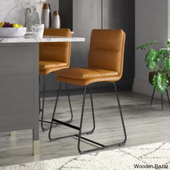 Klingbeilm Swivel Upholstered Counter And Bar Stool With Metal Frame (Set Of 2)