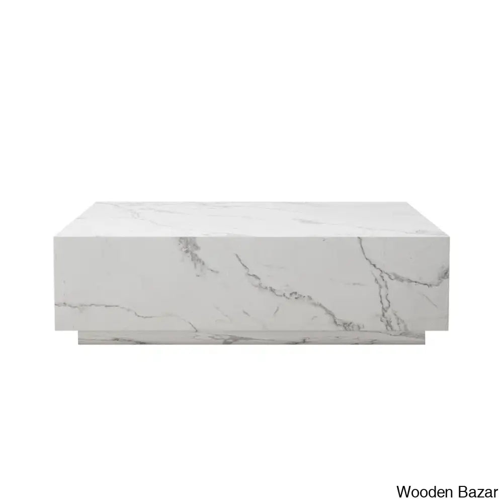 Kluseky 47’’ Faux Marble Modern Block Coffee And Center Table