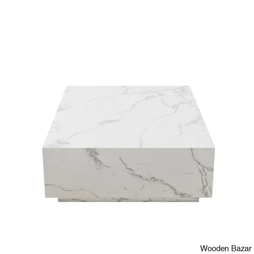 Kluseky 47’’ Faux Marble Modern Block Coffee And Center Table