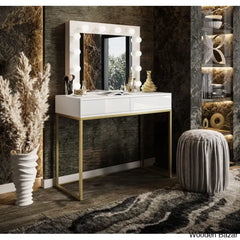 Knitoo Dressing Table With Mirror - Wooden Bazar