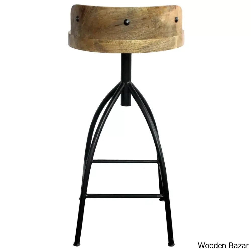 Kohlmeiera Swivel Industrial Style Counter And Bar Height Stool With Adjustable Seat