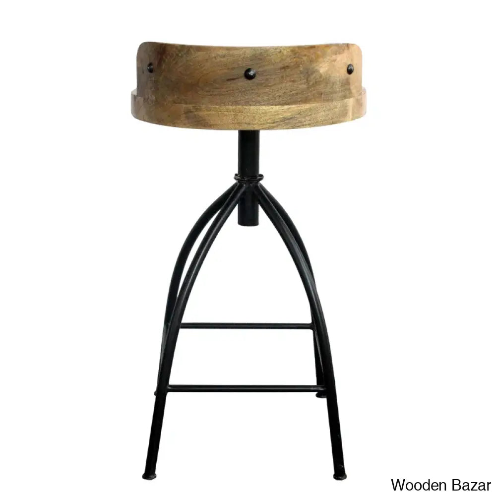 Kohlmeiera Swivel Industrial Style Counter And Bar Height Stool With Adjustable Seat