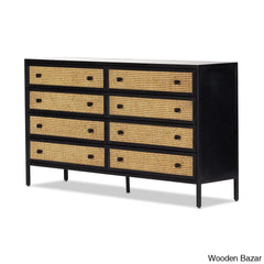 Kolton Modern Solid Wood 8-Drawer Chest - Wooden Bazar