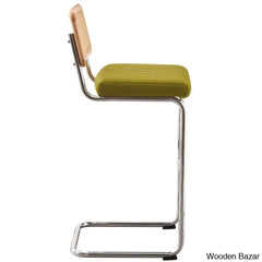 Krystalino Swivel Velvet Upholstered Cane Back Counter And Bar Stool (Set Of 2)